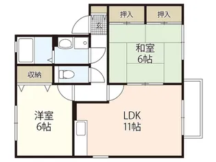 セジュール行友 II【2階】の間取り