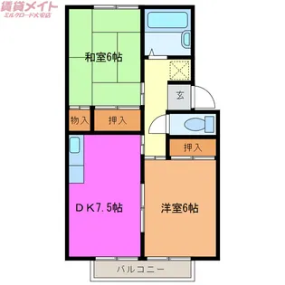 プレジール多比鹿【1階】の間取り