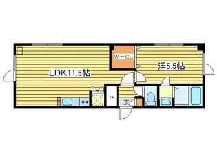 1LDKの間取り画像