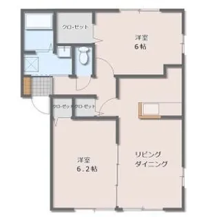 コンフォールB【1階】の間取り