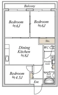 神奈川県横浜市鶴見区岸谷1【マンション】の間取り