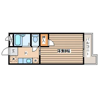 白い天守閣【1階】の間取り