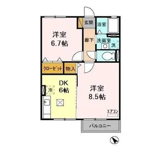 メゾンエクレール【1階】の間取り