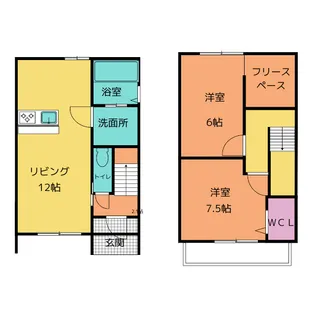 MAISONETTE LAND川島松倉 Bの間取り