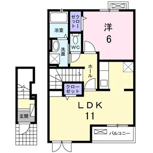 サニーパティオ【2階】の間取り