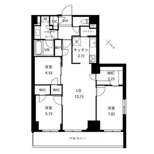 ザ・ケンジントン・レジデンスときわ台【2階】の間取り