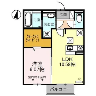 コンフォートTIII【1階】の間取り