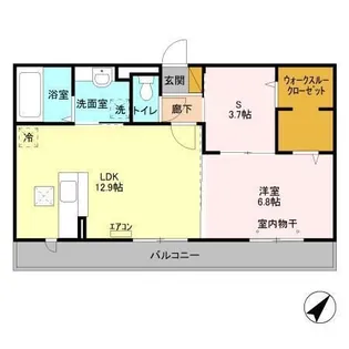 エスポワール E【1階】の間取り