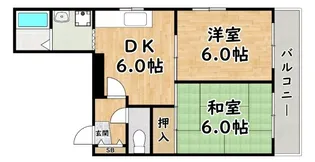 大阪府大阪市淀川区塚本2【マンション】の間取り