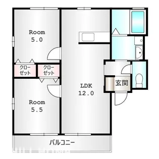 群馬県吾妻郡中之条町大字伊勢町【アパート】の間取り