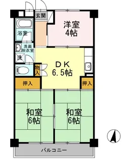東京都練馬区田柄1【マンション】の間取り