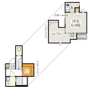 CB加茂宮セディア【1階】の間取り