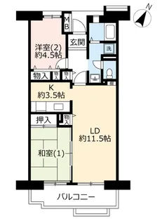 URプラザシティ相模大野【4階】の間取り