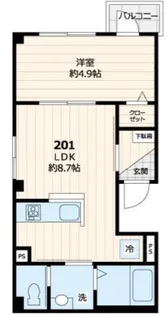 東京都墨田区本所4【マンション】の間取り