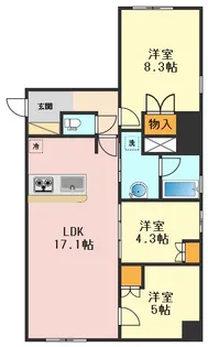 東京都葛飾区亀有3【マンション】の間取り