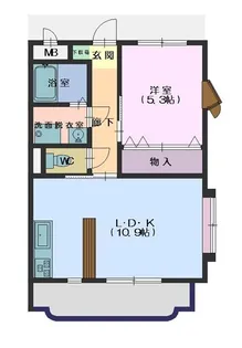 アステル西条 A【3階】の間取り