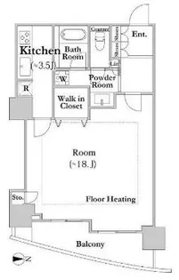 河田町ガーデン クラブフロア【35階】の間取り