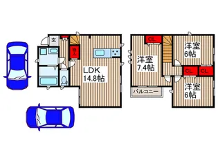 千葉県松戸市大金平3【一戸建】の間取り