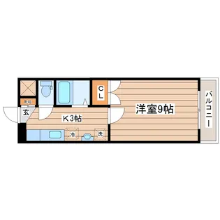 宮城県仙台市太白区西中田2【アパート】の間取り