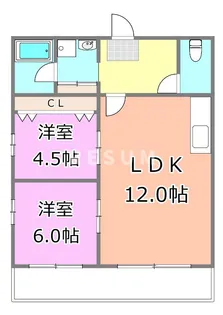 千葉県千葉市美浜区稲毛海岸3【マンション】の間取り