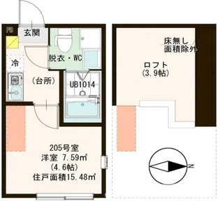 東京都江戸川区北小岩4【アパート】の間取り