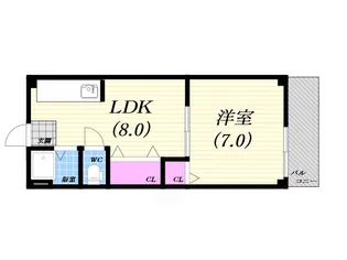 兵庫県芦屋市平田北町【マンション】の間取り