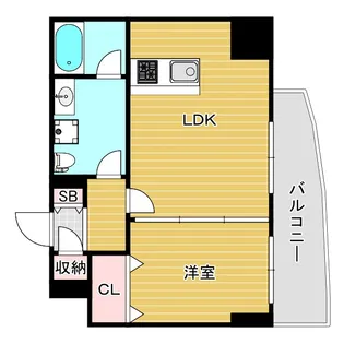 インボイス難波南レジデンス【8階】の間取り
