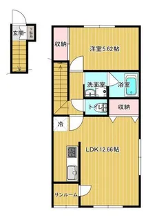ブルジェオンA【2階】の間取り