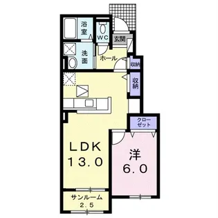 アリエルヴィオラC【1階】の間取り