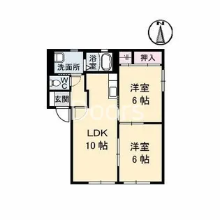 岡山県岡山市北区七日市西町【アパート】の間取り