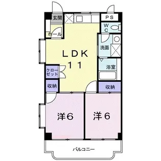 コーポひまわり【2階】の間取り