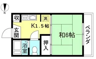 第二青木ハイツ【2階】の間取り