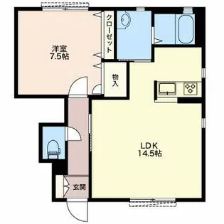 ラフィーネA【1階】の間取り