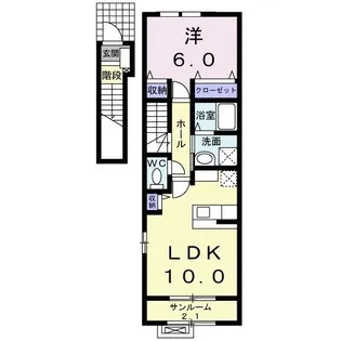 クロワールベルA【2階】の間取り