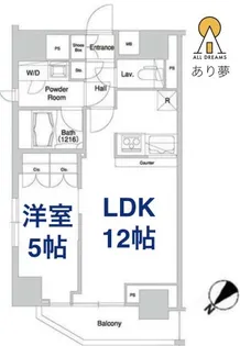 グラマシー横濱関内【8階】の間取り