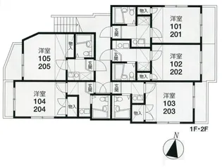 レジデンス本川越【2階】の間取り