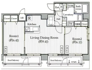 ガラ・ステージ日本橋【11階】の間取り