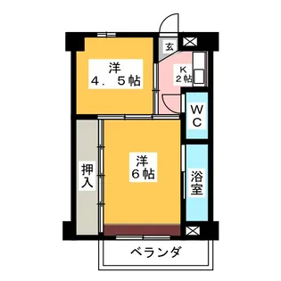 ビレッジハウス関 1号棟【3階】の間取り