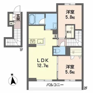 スマイリング桜田B【2階】の間取り