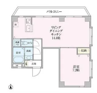リンクフィールド中野【6階】の間取り