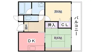 アモル甲東園【5階】の間取り
