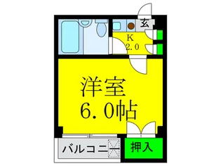 ハマサキマンション【2階】の間取り