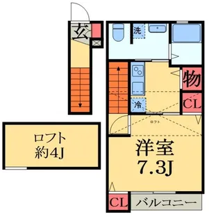 フラットテラス【2階】の間取り