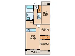 コンダクトレジデンスANO【5階】の間取り