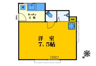 秀栄荘【2階】の間取り
