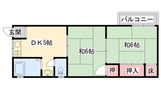 川島マンション【2階】の間取り
