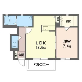 キャロッツDE【1階】の間取り