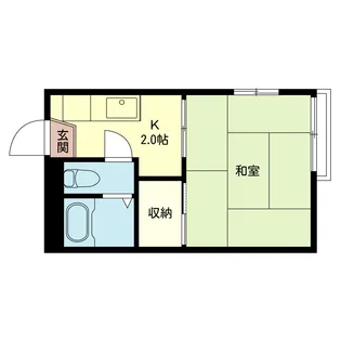 GARDENIA HOUSEβ(ガーデニア ハウス ベータ)【2階】の間取り