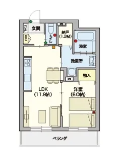 (シニア限定)ヘーベルVillageKUSU【2階】の間取り