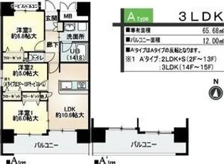 ベリー海老江【2階】の間取り